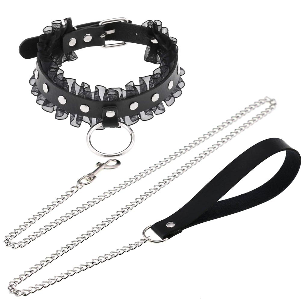 Goth Punk Spike Choker - 섹시한 레이스 스파이크 초커 펑크 칼라