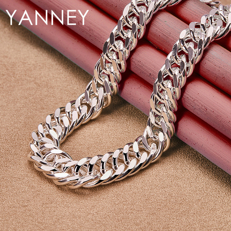 Cuban Link Chain 12Mm - 남성 여성을위한 10MM 925 스털링 실버