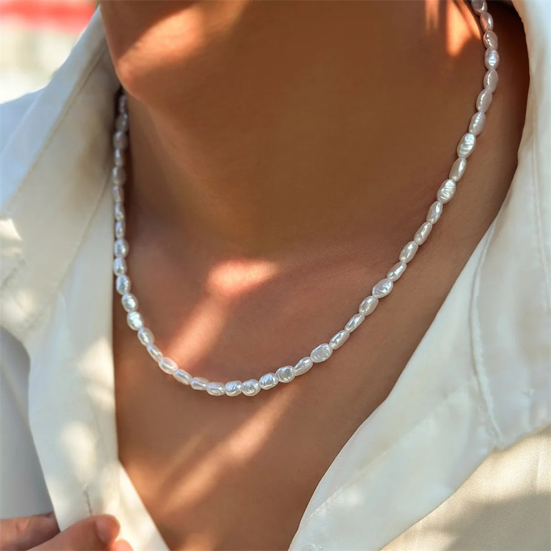 Pearl Choker Necklace Vintage - 여성을위한 패션 간단한 모조 진주 초커