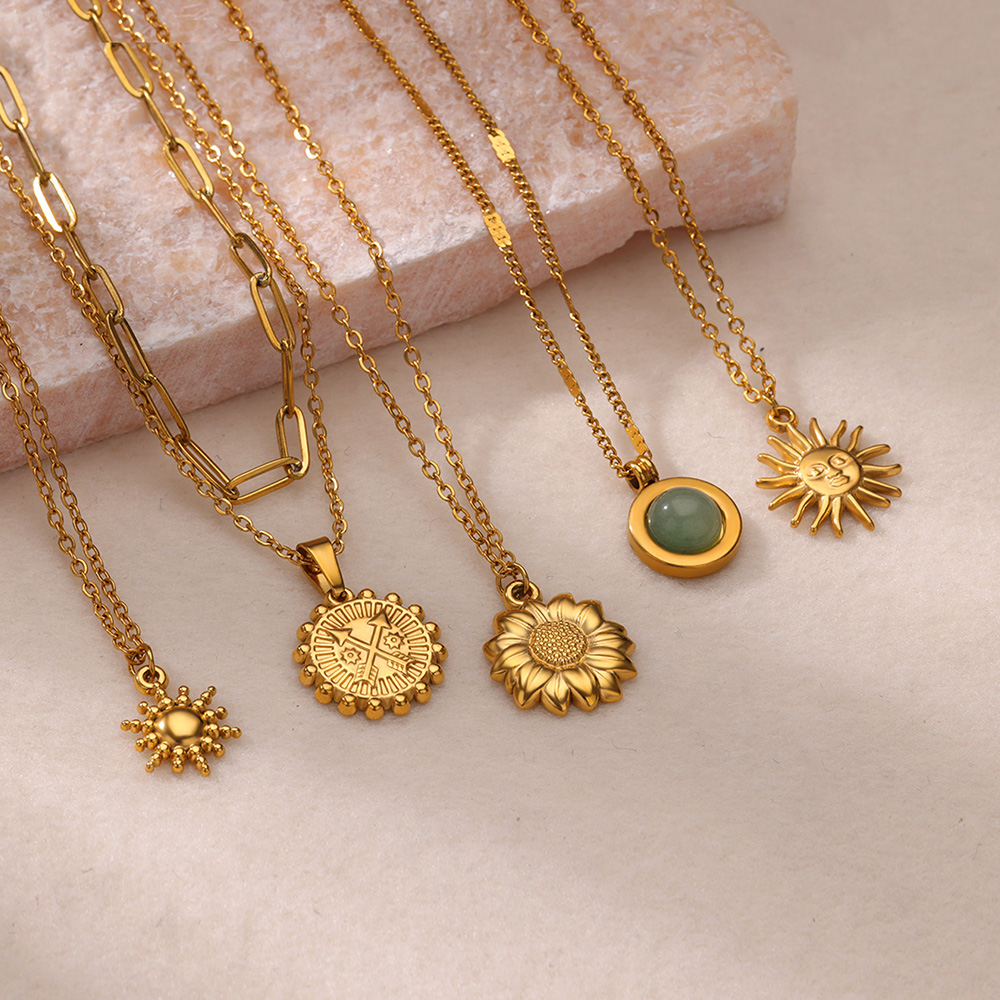 Heart Locket Necklace Photo - 여성을위한 스테인레스 스틸 기하학 목걸이 패션