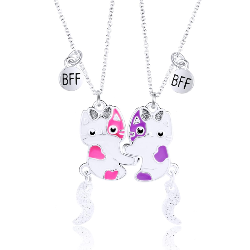 Magnetic Couple Matching Necklaces - 2개 세트 베스트 프렌드 펜던트 선물