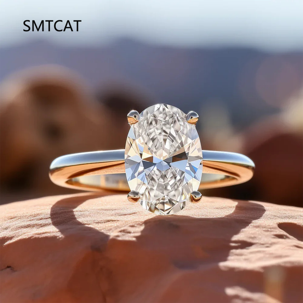 Moissanite Engagement Ring 1 Carat - 1/2/3 캐럿 오벌 컷 모이사나이트 약혼
