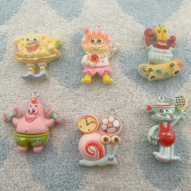 Earrings - 10개 만화 캐릭터 레진 펜던트, DIY
