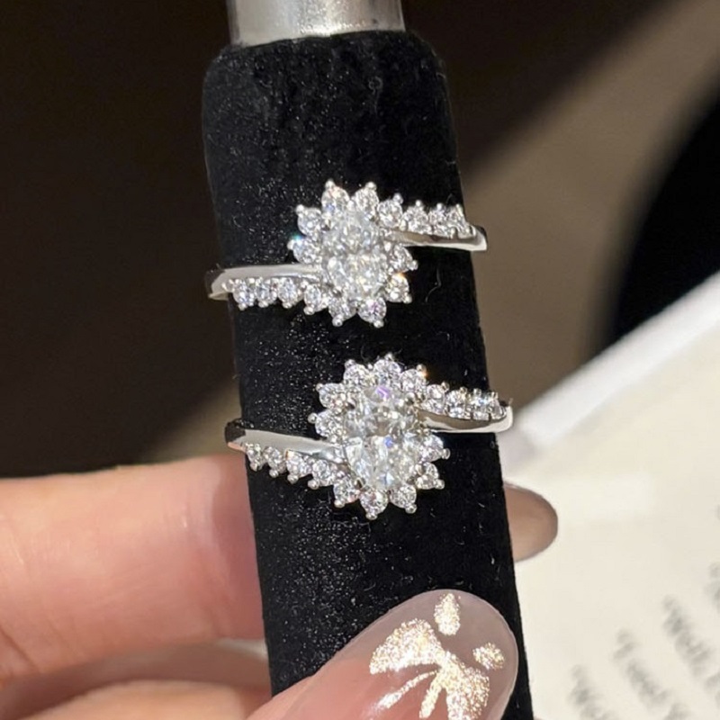 Moissanite Engagement Ring 1 Carat - Apaison 럭셔리 0.5ct & 1캐럿 모이사나이트