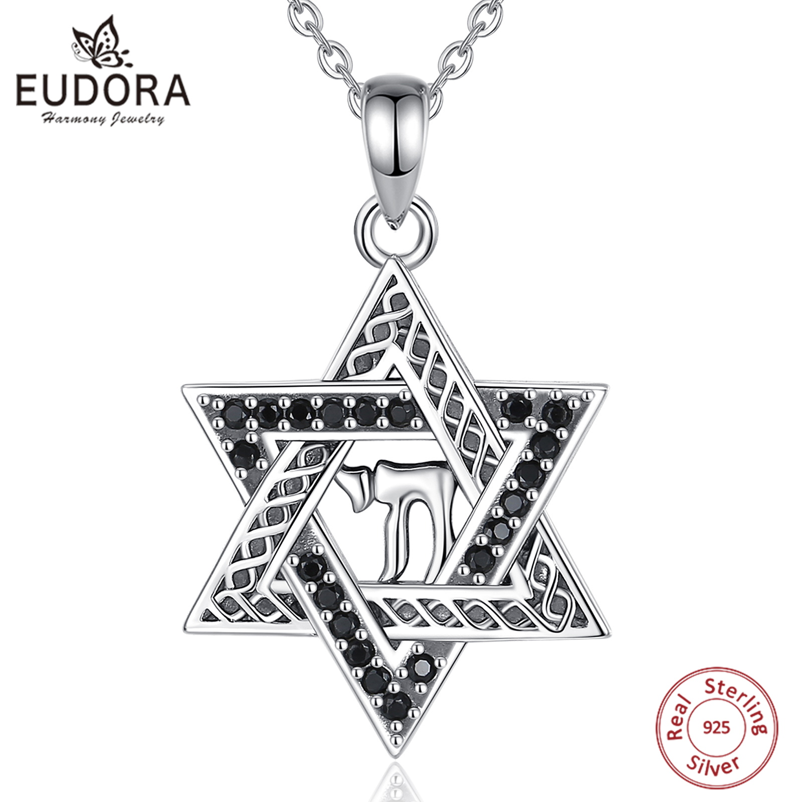 925 Sterling Silver Chain Necklace Men - Eudora 925 스털링 실버 스타 오브