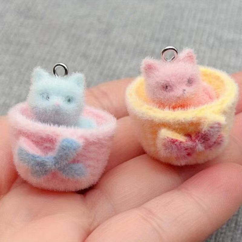 4개입 3D 플러시 레진 고양이 펜던트, DIY 쥬얼리 - Earrings 리뷰 및 가격
