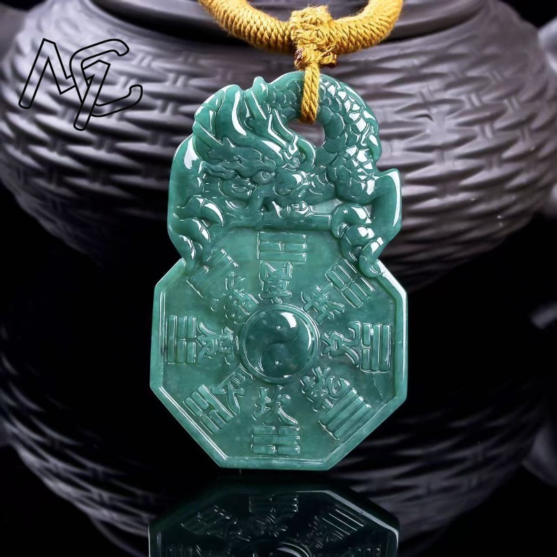 천연 진짜 에메랄드 블루 워터 마운틴 고스트 코인 펜던 - Necklaces 리뷰 및 가격