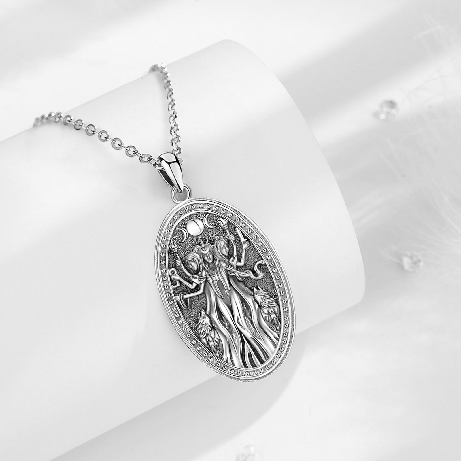 Eudora 925 스털링 실버 트리플 문 여신 목걸이 - 925 Sterling Silver Chain Necklace Men 리뷰 및 가격