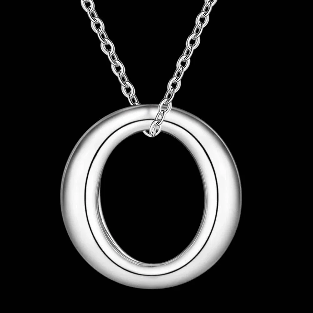 뜨거운 925 스털링 실버 간단한 O 라운드 펜던트 목 - 925 Sterling Silver Chain Necklace Men 리뷰 및 가격