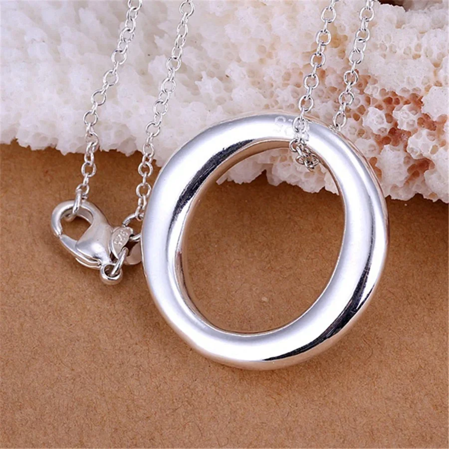 뜨거운 925 스털링 실버 간단한 O 라운드 펜던트 목 - 925 Sterling Silver Chain Necklace Men 리뷰 및 가격