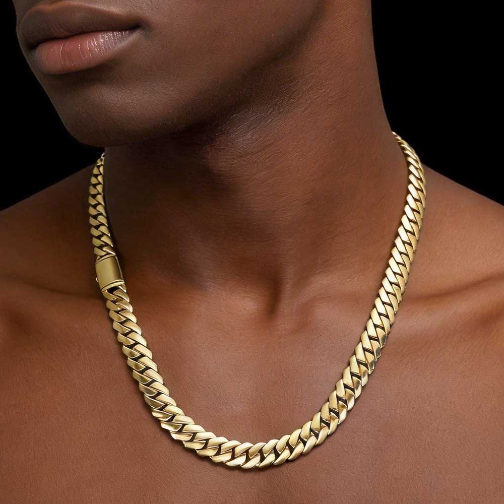 ESKEEM 하이폴리쉬드 모나코 체인 스무스 목걸이 1 - Cuban Link Chain 12Mm 리뷰 및 가격