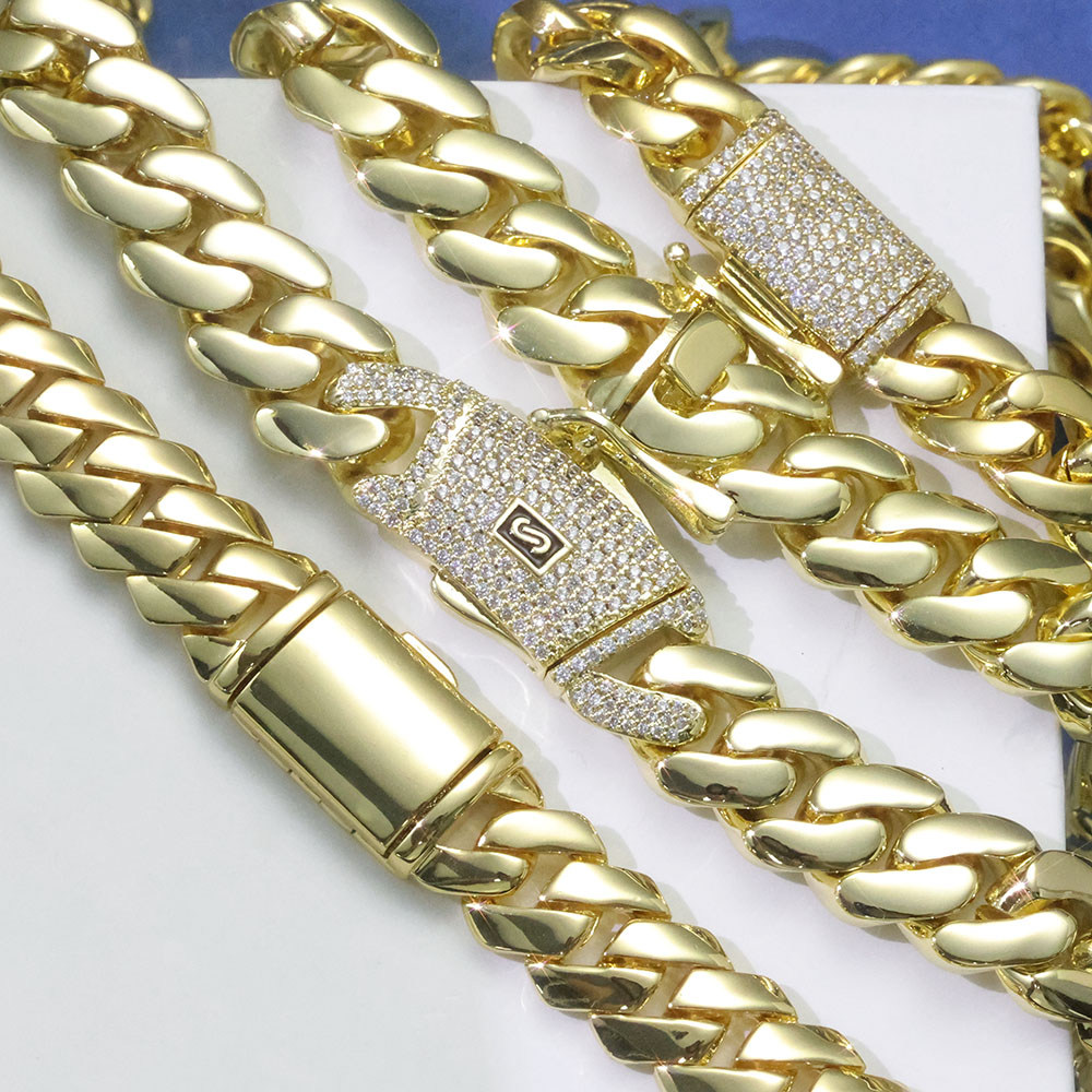 ESKEEM 하이폴리쉬드 모나코 체인 스무스 목걸이 1 - Cuban Link Chain 12Mm 리뷰 및 가격