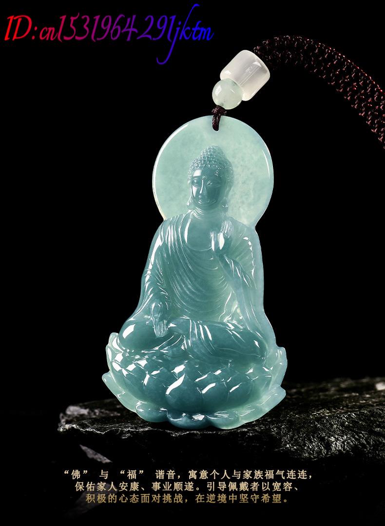 천연 버마산 비취 불상 펜던트 목걸이 패션 진짜 옥 보 - Necklaces 리뷰 및 가격