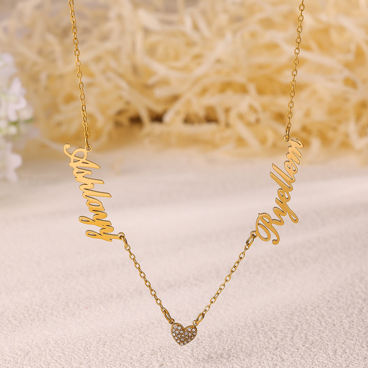 여성을위한 사용자 정의 두 이름 목걸이 크리스마스 여러 - Custom Name Necklace Stainless Steel 리뷰 및 가격