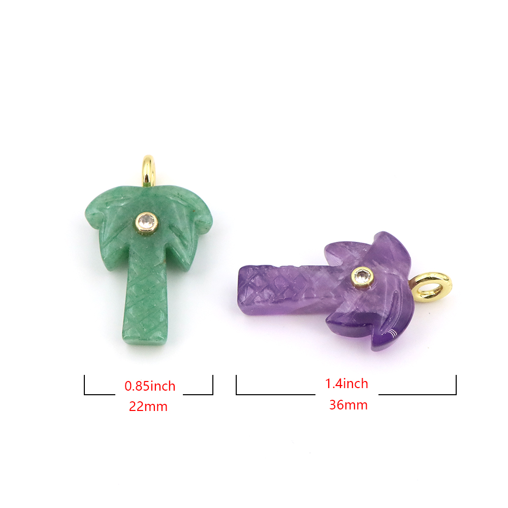 천연석 코코넛 나무 펜던트, 지르콘 크리스탈 원석 참  - Crystal Pendant Necklace Natural Stone 리뷰 및 가격
