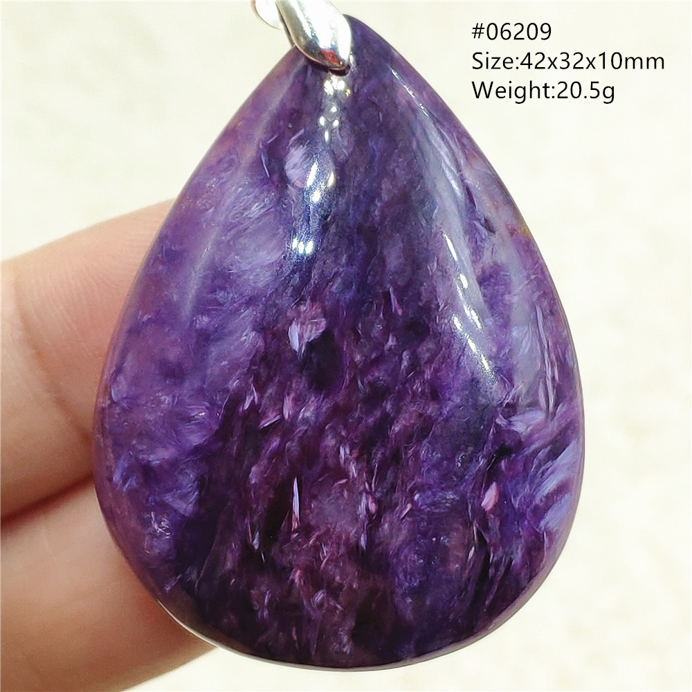 천연 보라색 Charoite 워터 드롭 보석 펜던트 여 - 925 Sterling Silver Chain Necklace Men 리뷰 및 가격