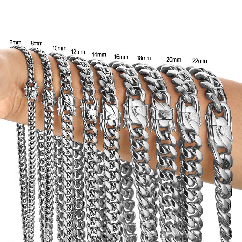 316L 스테인리스 스틸 마이애미 커브 쿠바 체인 링크 - Cuban Link Chain 12Mm 리뷰 및 가격