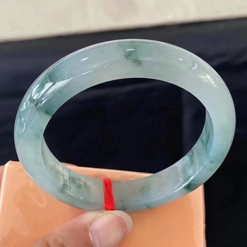 푸른 꽃무늬가 있는 미얀마 비취석, 라오엥 광산에서 채 - Bracelets 리뷰 및 가격
