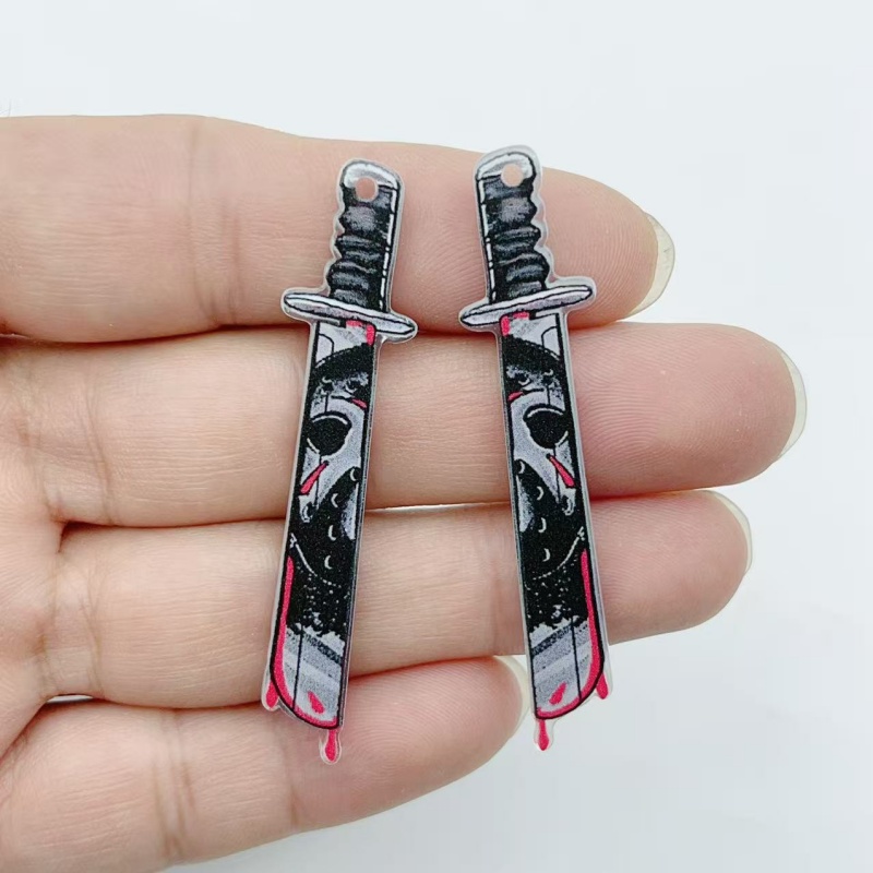 아크릴 쥬얼리 10개 할로윈 펜던트 DIY 귀걸이 목걸 - Earrings 리뷰 및 가격