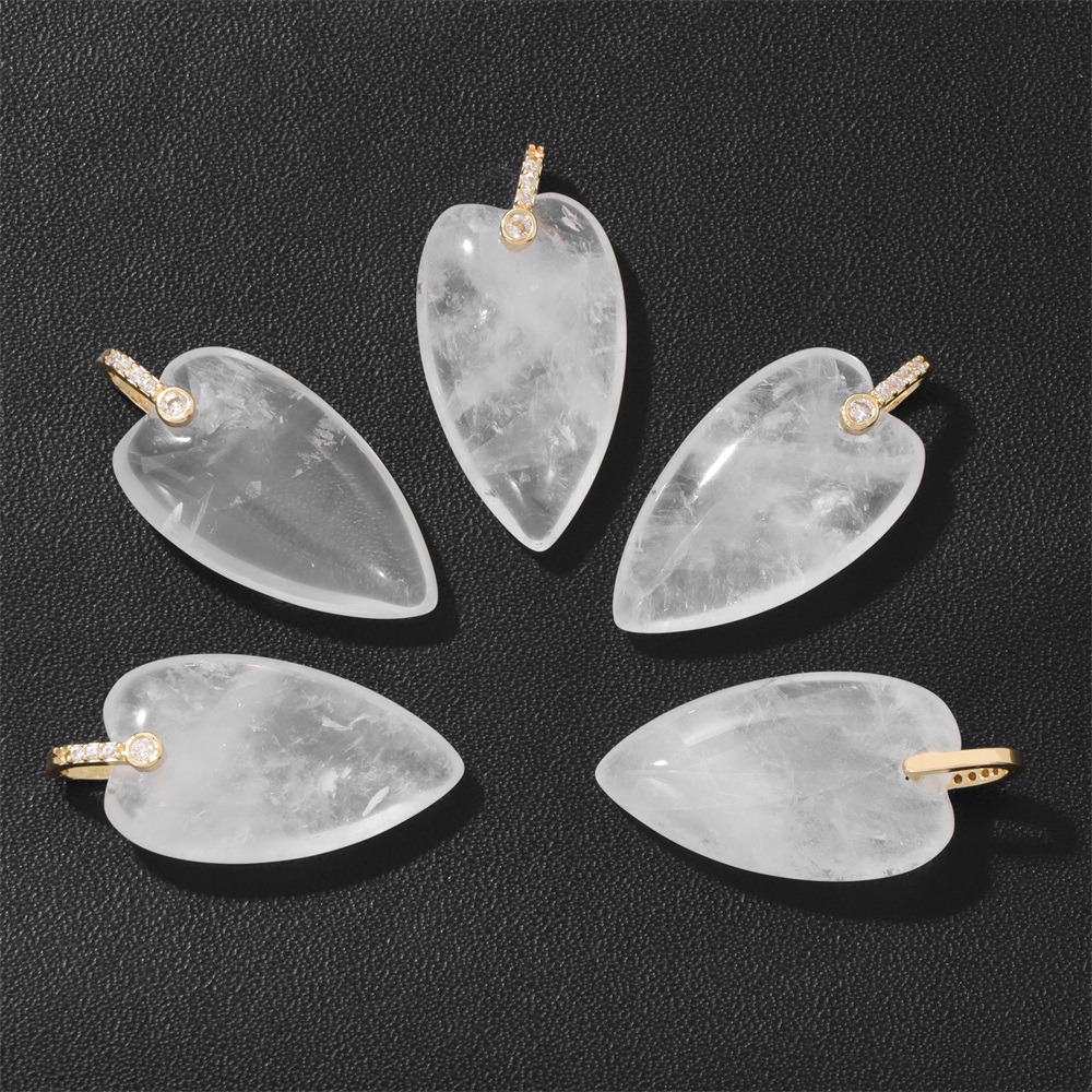 2개입 천연석 하트 펜던트, DIY 목걸이 팔찌용 힐링 - Crystal Pendant Necklace Natural Stone 리뷰 및 가격