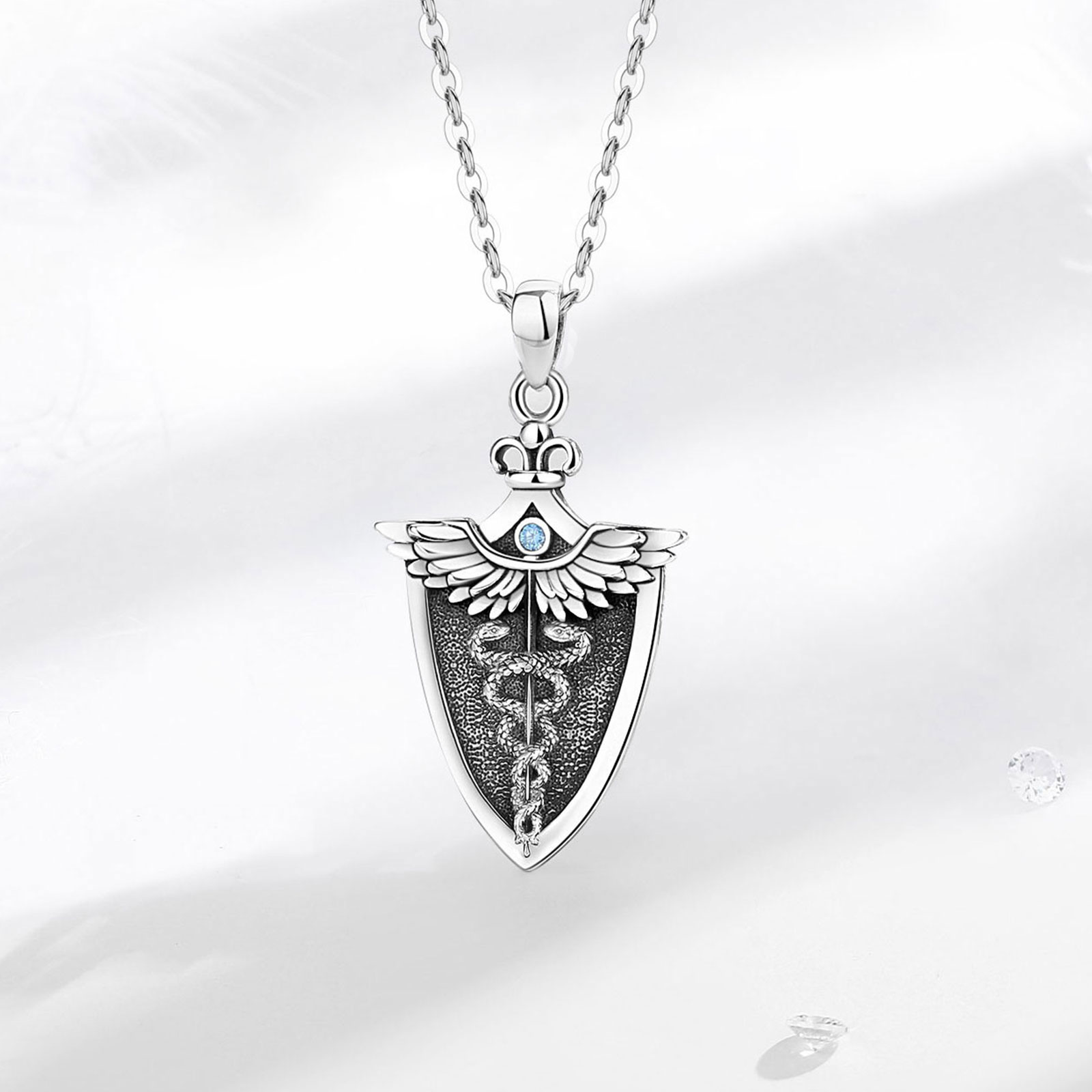 Eudora 남성용 오리지널 925 스털링 실버 카두세 - 925 Sterling Silver Chain Necklace Men 리뷰 및 가격