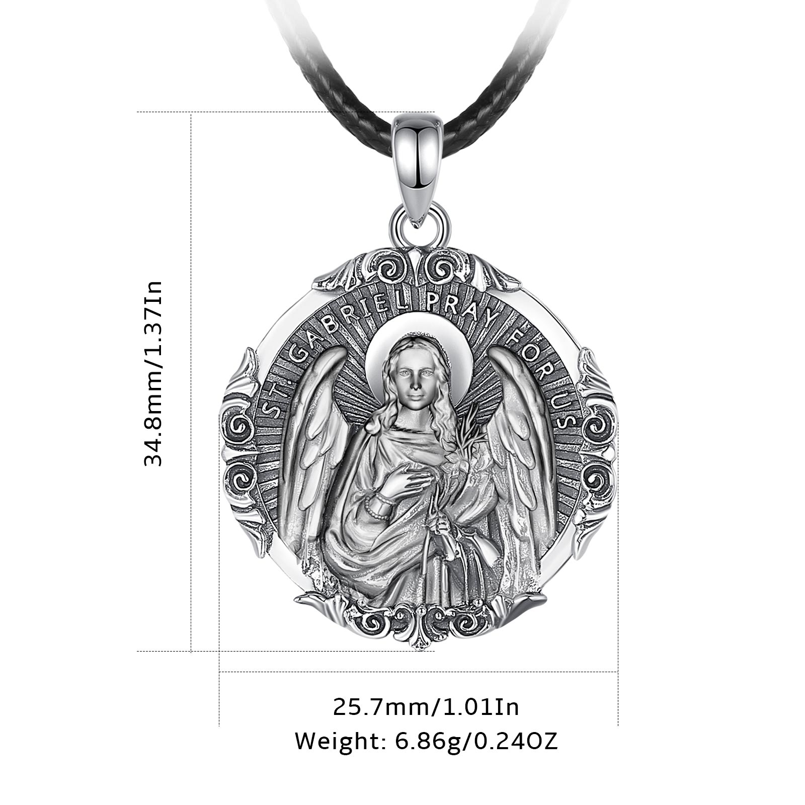 유도라 925 스털링 실버 세인트 가브리엘 대천사 목걸 - 925 Sterling Silver Chain Necklace Men 리뷰 및 가격