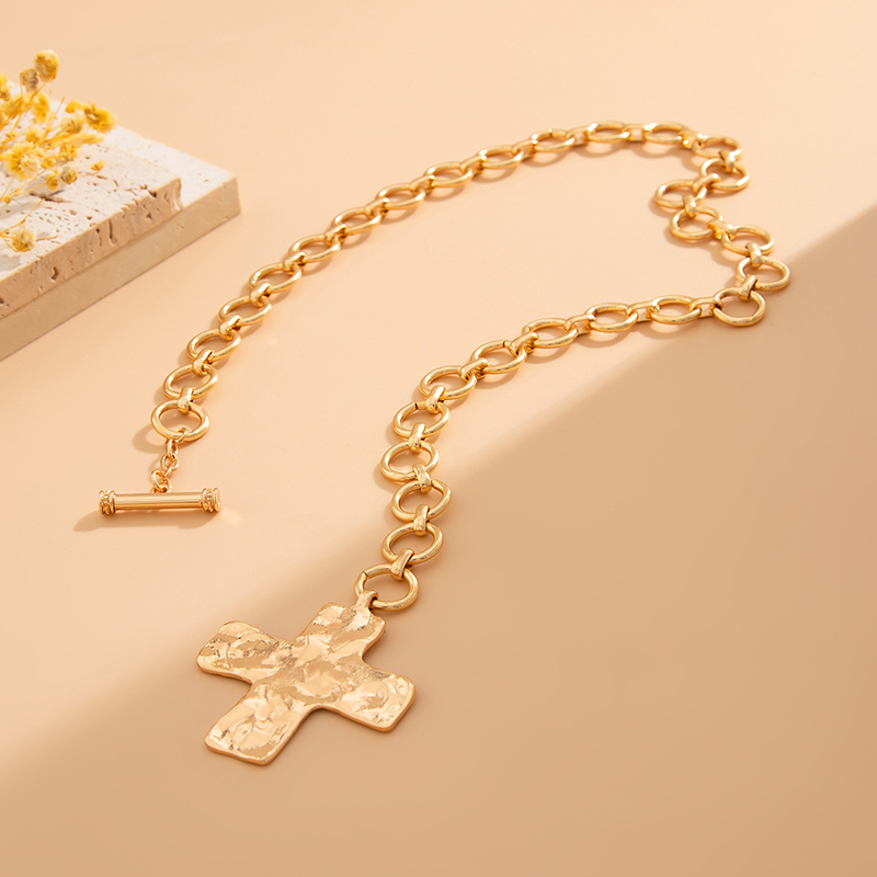 여성용 골드 레이어드 청키 크로스 목걸이, 핫세일 중인 - Cross Pendant Necklace Gold 리뷰 및 가격