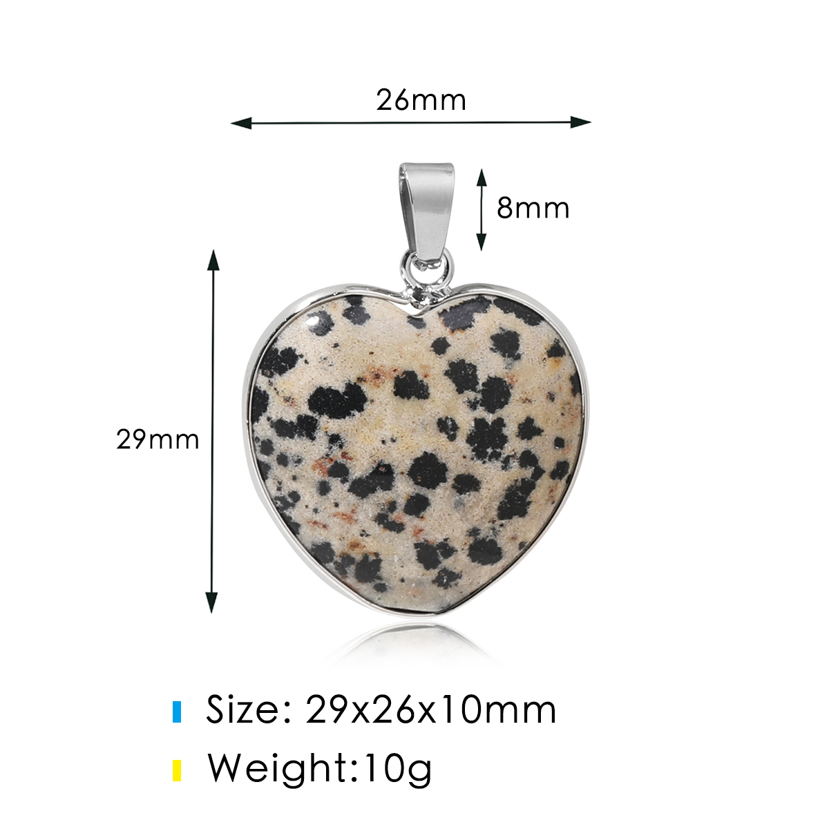1pc 25mm 하트 모양의 골드 컬러 포장 펜던트 천 - Crystal Pendant Necklace Natural Stone 리뷰 및 가격