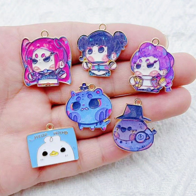 10개 만화 애니메이션 펜던트 오일 드롭 합금 DIY  - Earrings 리뷰 및 가격