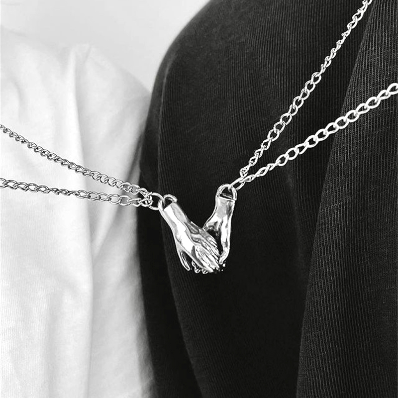 2개 세트 커플 매칭 목걸이 은빛 자석 손잡이 펜던트  - Magnetic Couple Matching Necklaces 리뷰 및 가격