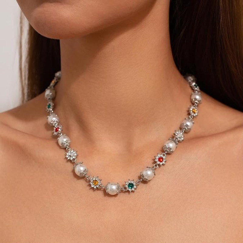 잉마크 빈티지 진주 초커 목걸이 여성용 웨딩 신부 고스 - Pearl Choker Necklace Vintage 리뷰 및 가격