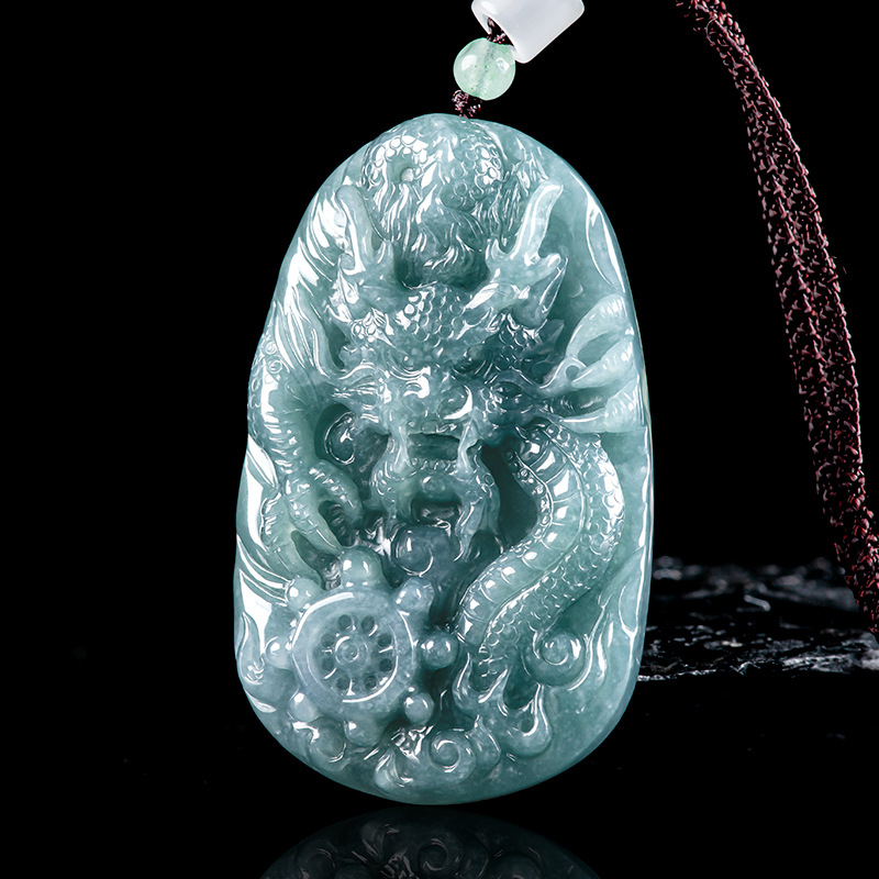 버마산 비취 용 펜던트 목걸이 버마산 비취석 패션 액세 - Necklaces 리뷰 및 가격