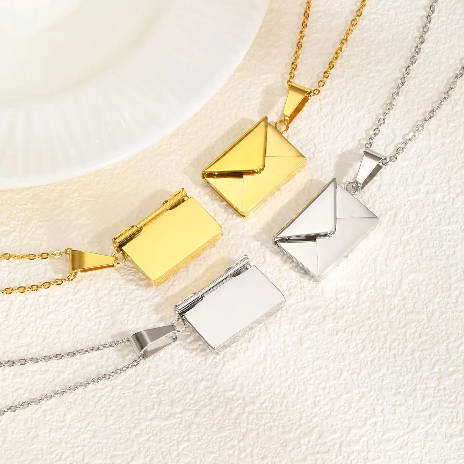 개인화 된 사진 로켓 목걸이 봉투 사랑 편지 모양 펜던 - Custom Name Necklace Stainless Steel 리뷰 및 가격