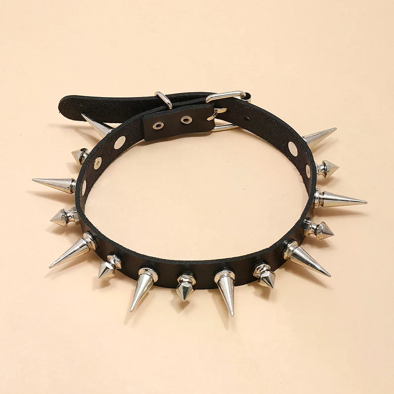롱 스파이크 초커 펑크 인조 가죽 칼라 고스 스타일 목 - Goth Punk Spike Choker 리뷰 및 가격
