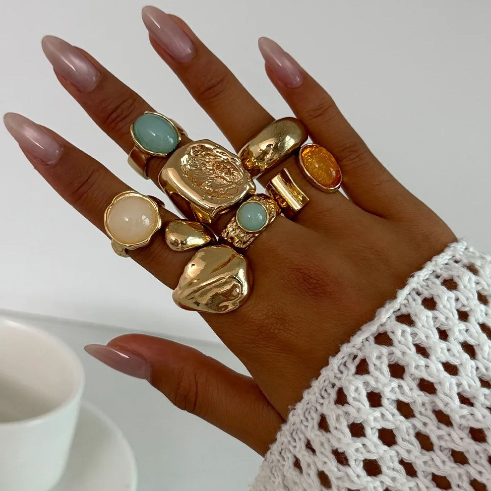 DIEZI 7 개/대 여성을위한 빈티지 여러 가지 빛깔 - Vintage Punk Knuckle Rings Set 리뷰 및 가격