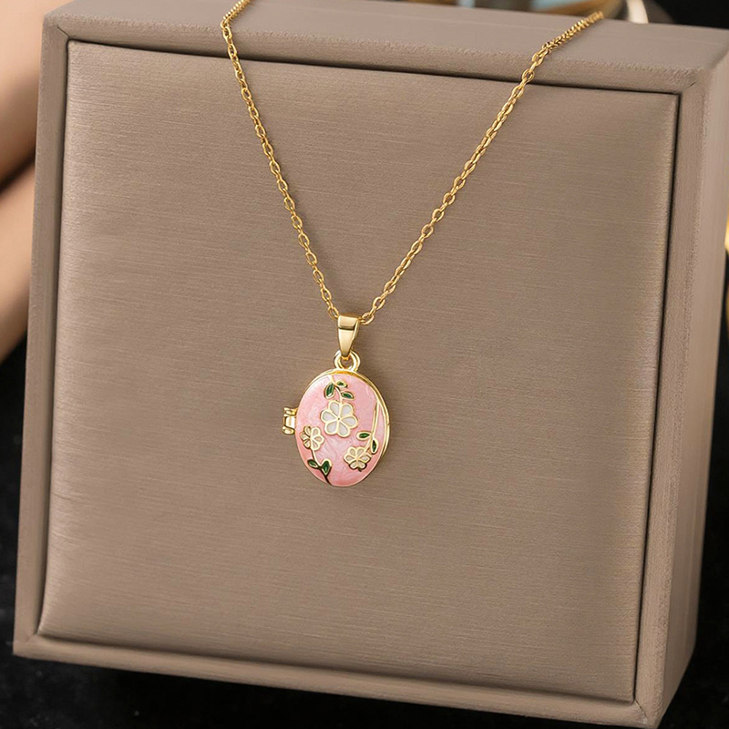 ANENJERY 316L 스테인레스 스틸 꽃 나비 별  - Heart Locket Necklace Photo 리뷰 및 가격