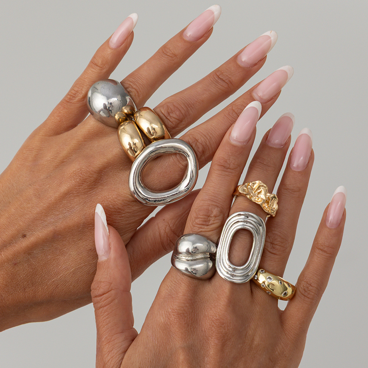 8개/세트 빈티지 펑크 골드 실버 컬러 속이 빈 금속  - Vintage Punk Knuckle Rings Set 리뷰 및 가격