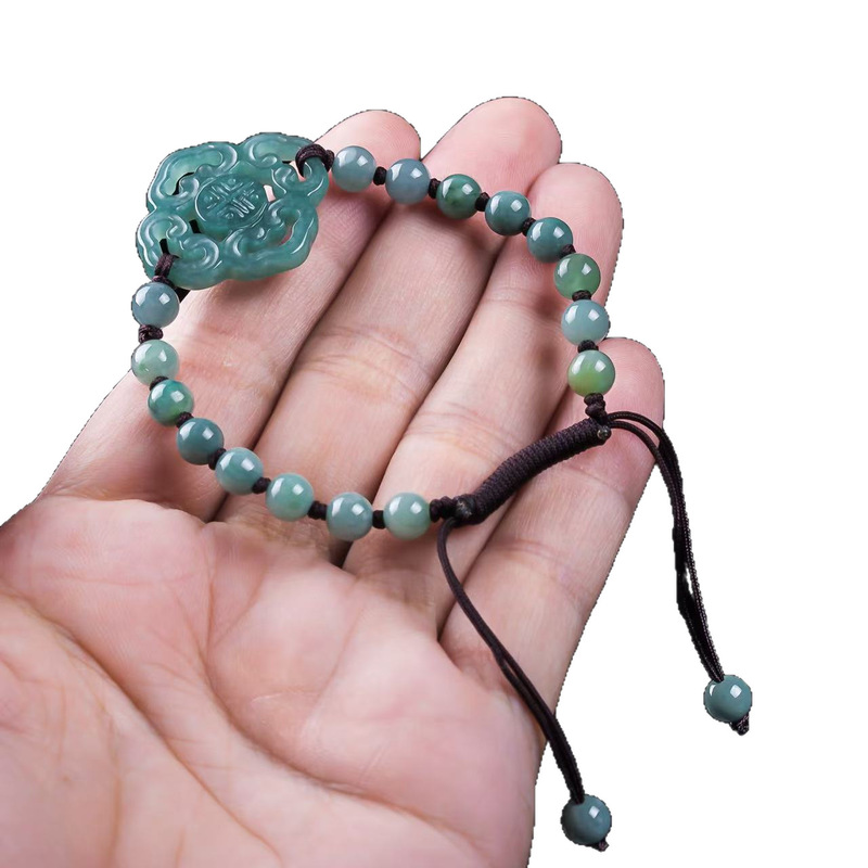 천연 비취 A급 팔찌 오리지널 디자인 세련된 블루 워터 - Bracelets 리뷰 및 가격