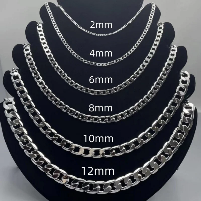 남자 925 스털링 실버 목걸이 2/4/6/8/10/1 - Cuban Link Chain 12Mm 리뷰 및 가격