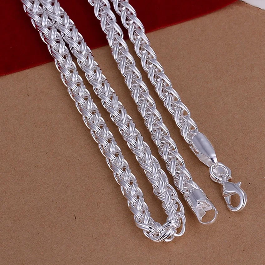 50cm 925 스털링 실버 6MM 목걸이 고귀한 럭셔 - 925 Sterling Silver Chain Necklace Men 리뷰 및 가격