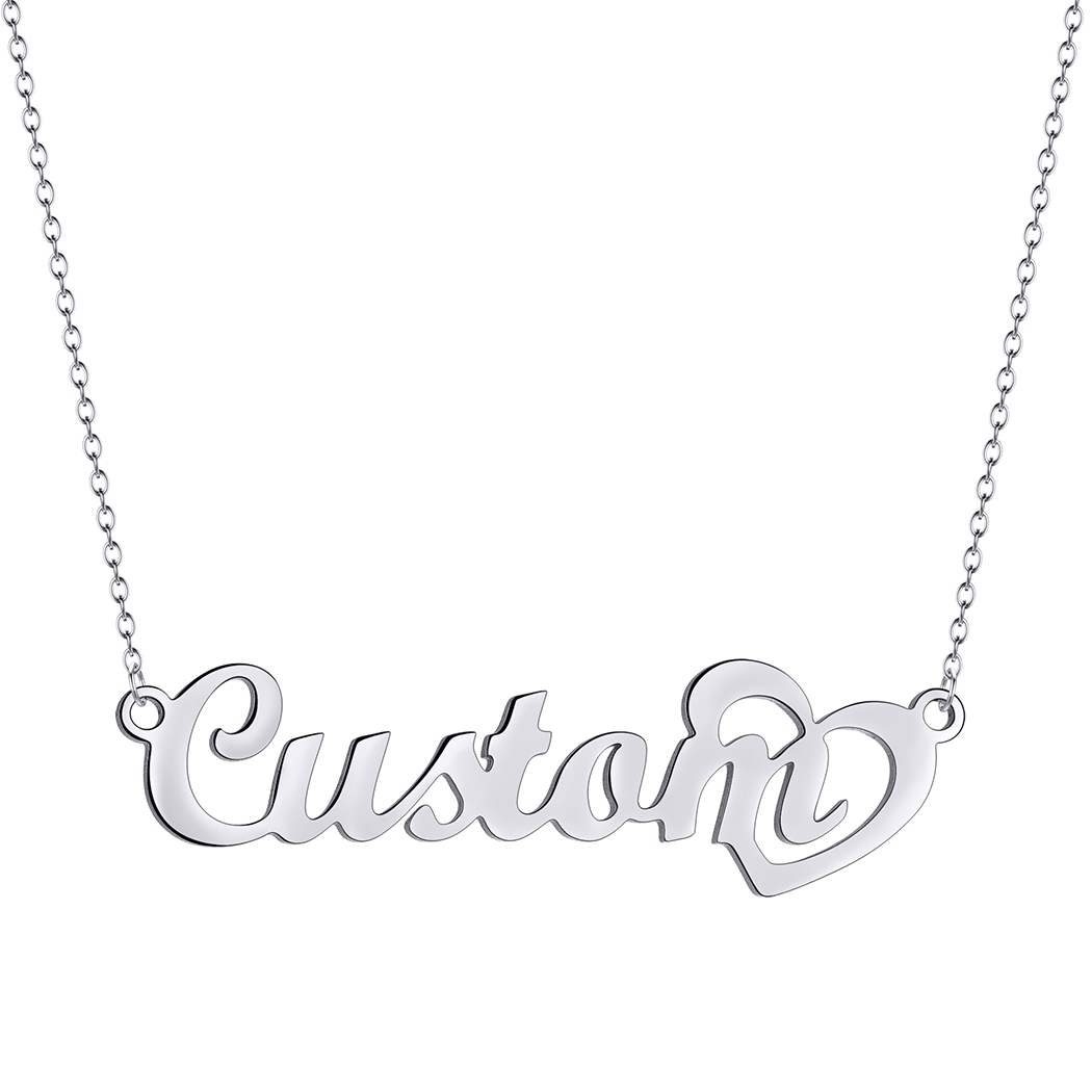 여성용 맞춤형 이름 목걸이, 미니멀리스트 문자 쇄골 체 - Custom Name Necklace Stainless Steel 리뷰 및 가격