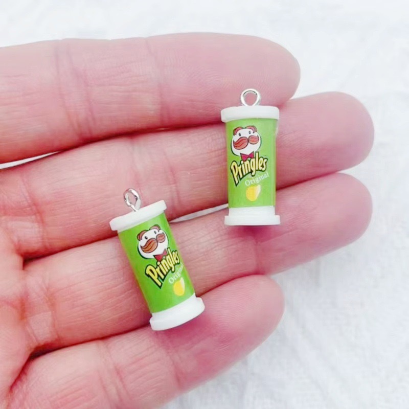 10개 시뮬레이션 3D 버킷 감자칩 스낵 레진 펜던트  - Earrings 리뷰 및 가격
