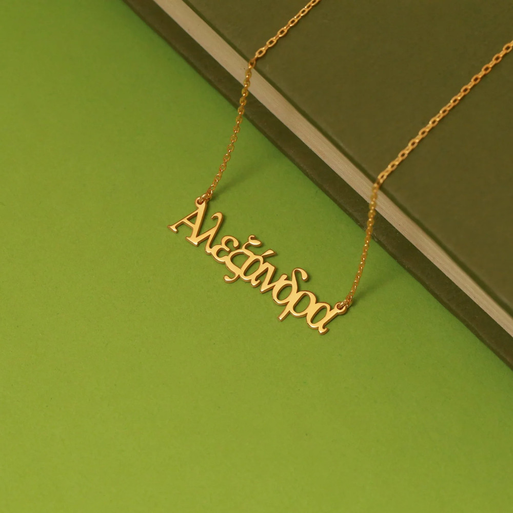 여성용 개인 맞춤 그리스 이름 목걸이, 금도금 스테인리 - Cross Pendant Necklace Gold 리뷰 및 가격