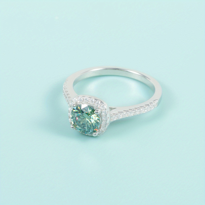 1PC 1/2/3 캐럿 라운드 컷 그린 모이사나이트 웨 - Moissanite Engagement Ring 1 Carat 리뷰 및 가격
