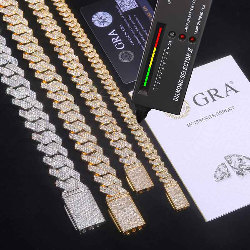 TUHE 유니섹스 D 컬러 모이사나이트 쿠반 체인 목걸 - Cuban Link Chain 12Mm 리뷰 및 가격