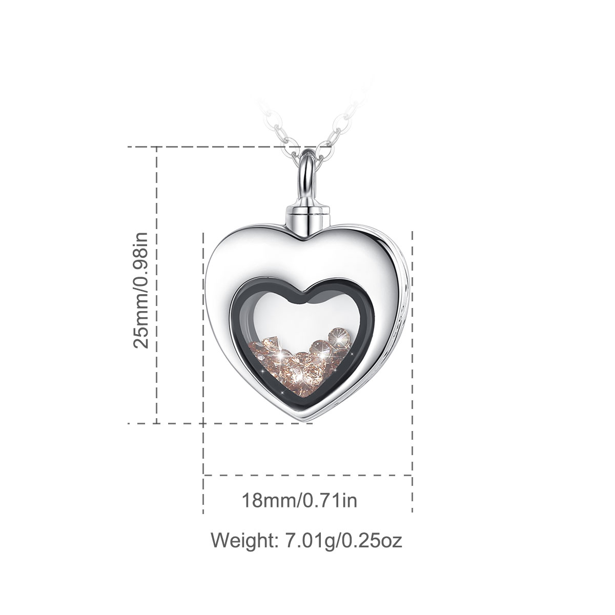 유도라 스털링 실버 하트 로켓 하트 화장 기념 유골 항 - Heart Locket Necklace Photo 리뷰 및 가격