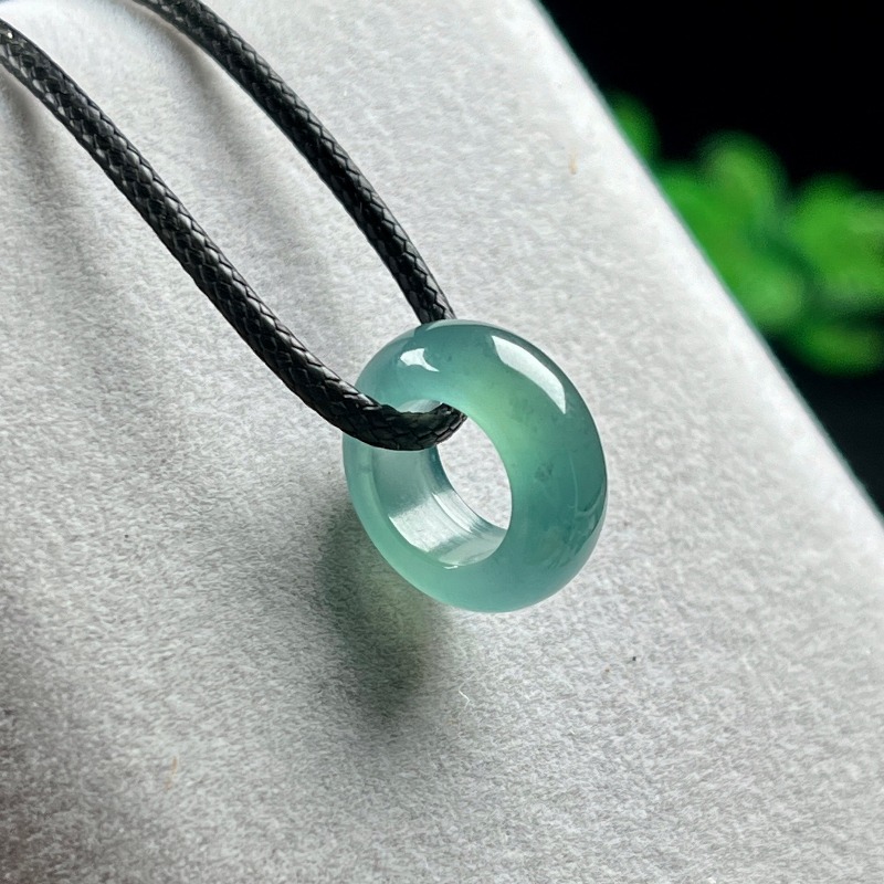 천연 에메랄드 블루 워터 럭키 비드 링 펜던트 미얀마  - Rings 리뷰 및 가격