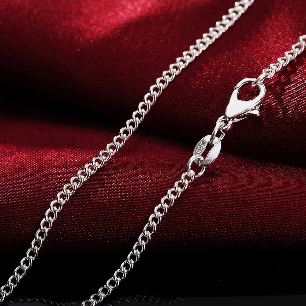 925 스털링 실버 클래식 체인 목걸이, 40-75cm - 925 Sterling Silver Chain Necklace Men 리뷰 및 가격