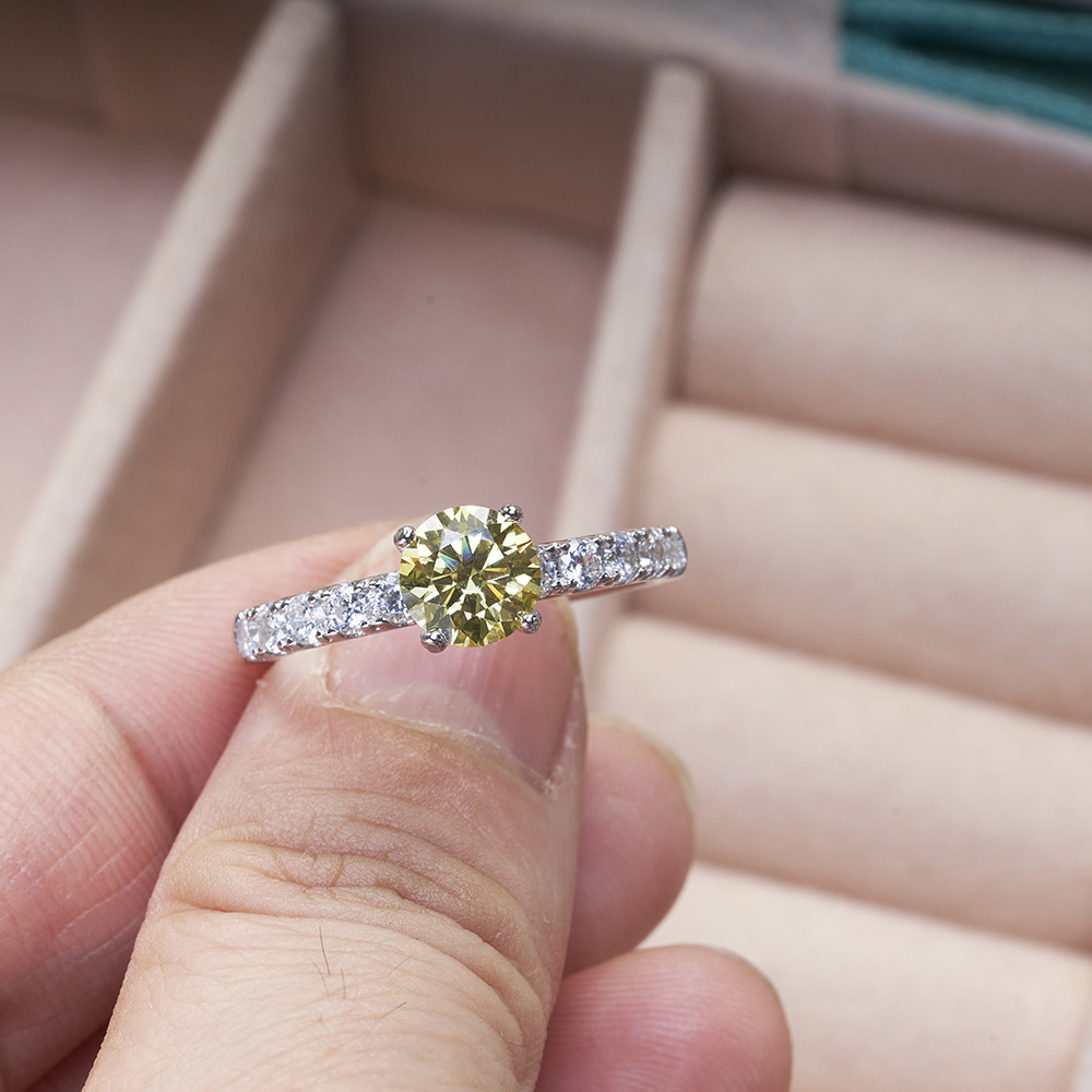1캐럿 D VVS1 모이사나이트 반지, S925 스털링 - Moissanite Engagement Ring 1 Carat 리뷰 및 가격