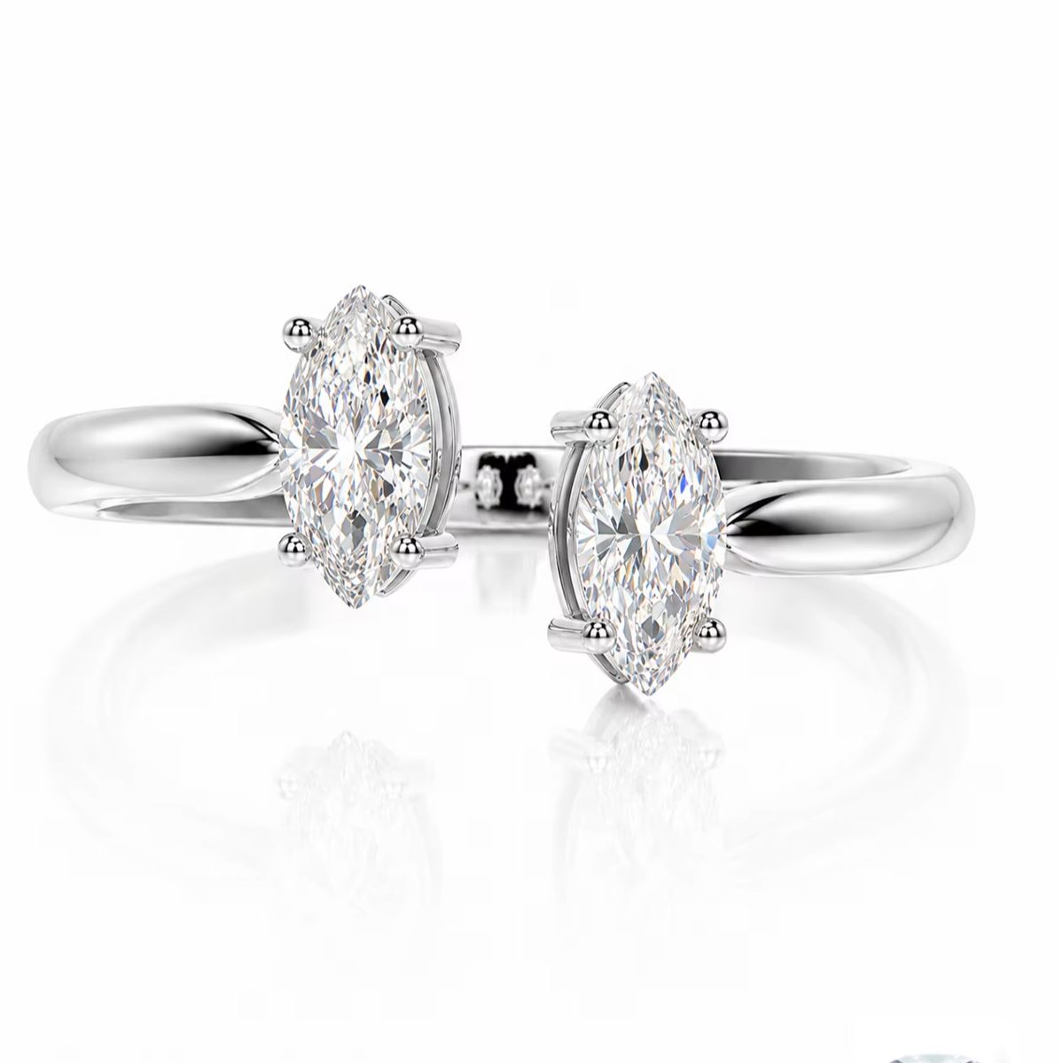 1캐럿 모이사나이트가 세팅된 조절 가능한 925 스털링 - Moissanite Engagement Ring 1 Carat 리뷰 및 가격